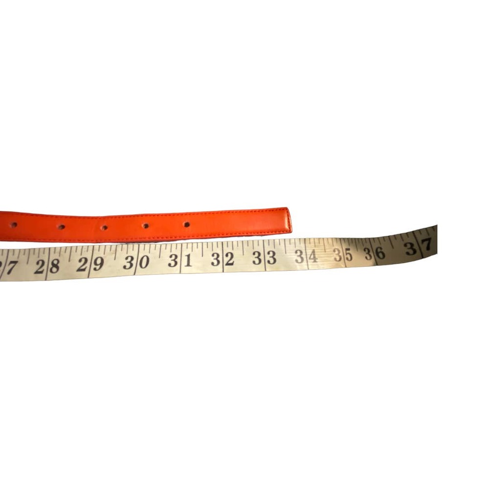 Lands End Leather Belt red size 28 - Picture 3 of 8